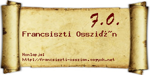 Francsiszti Osszián névjegykártya